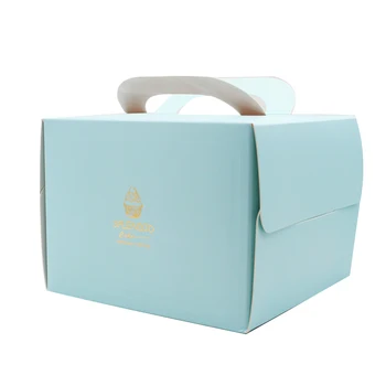 

5pcs Solid Color Bronze Portable Box Packaging Baking Box Birthday Party Favor Cake Desserts Packing Boxes for Guests