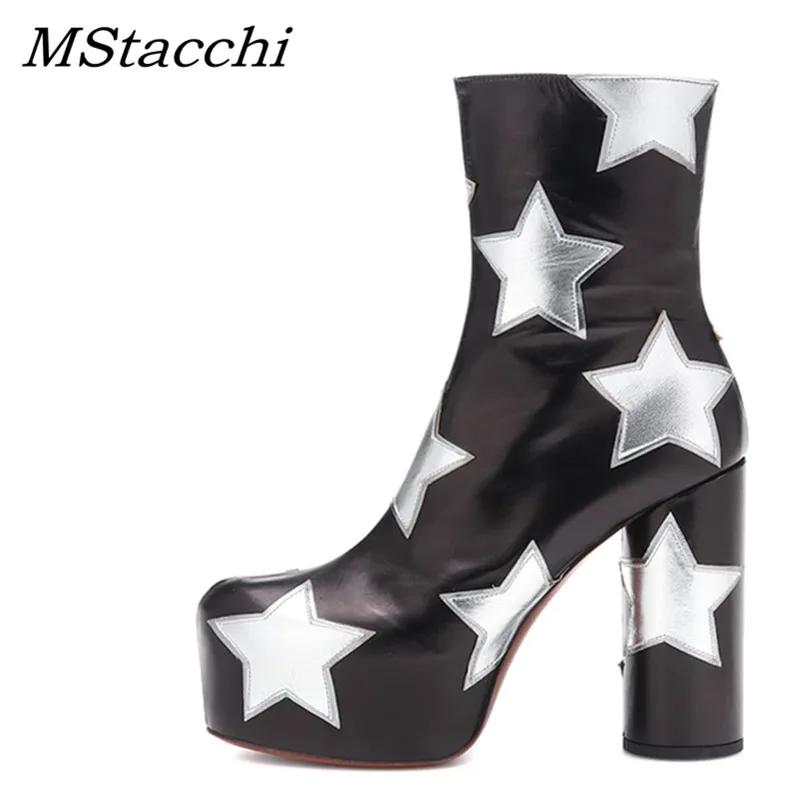 MStacchi Platform Ankle Boots For Women 