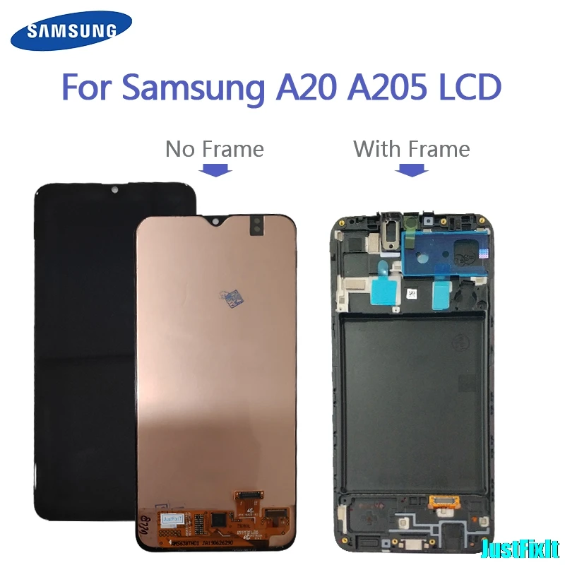 100% оригинал для Samsung Galaxy A20 A205G/DS A205F/DS A205GN/DS SM A205FN/DS ЖК дисплей сенсорный экран