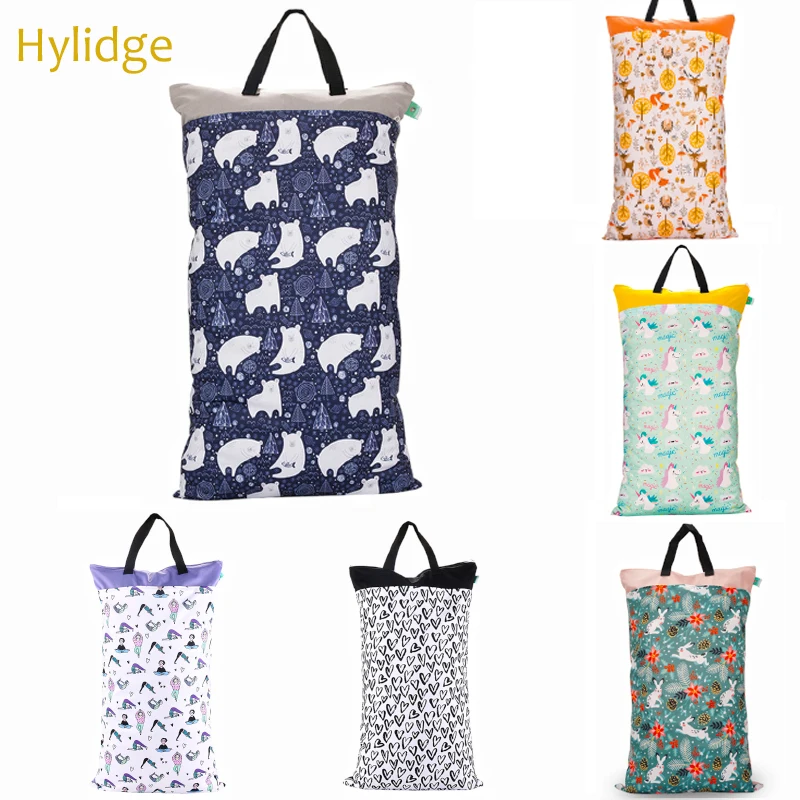 Diaper-Bag Storage-Bag Wetbag Reusable Nappy Large-Capacity Waterproof Print for 40--70