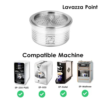 

iCafilas Reusable For Lavazza Coffee Filters Stainless Steel Coffee Capsule Pod For Lavazza Espresso Point EP-950 EP-2500 PLUS