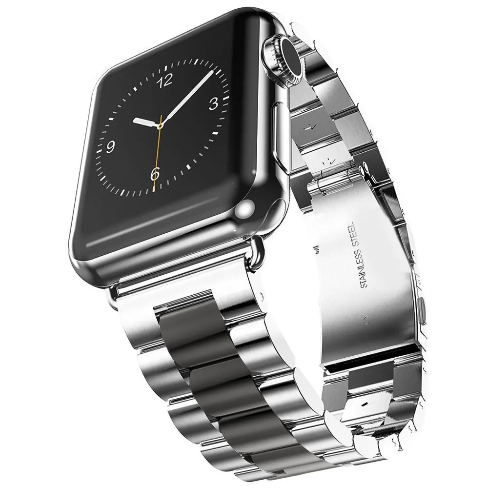 Ремешок из нержавеющей стали для Apple Watch 38 мм 42 мм серии 1 2 3 металлический браслет для iWatch серии 4 40 мм 44 мм ремешок