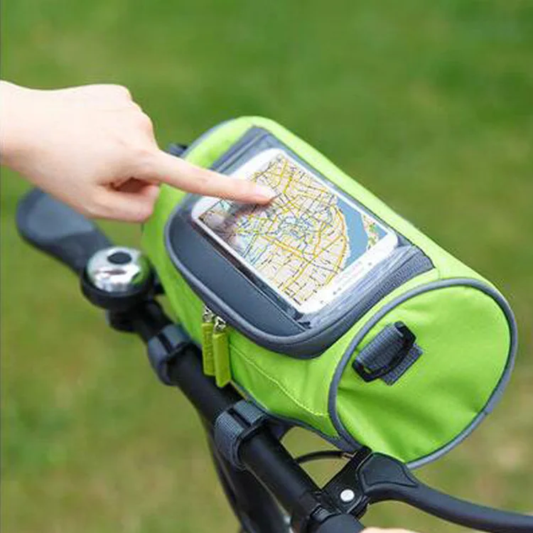 Best 2019 New bicycle handlebar package head bag rain touch screen mobile phone bag mountain bike bicycle accessories riding bag