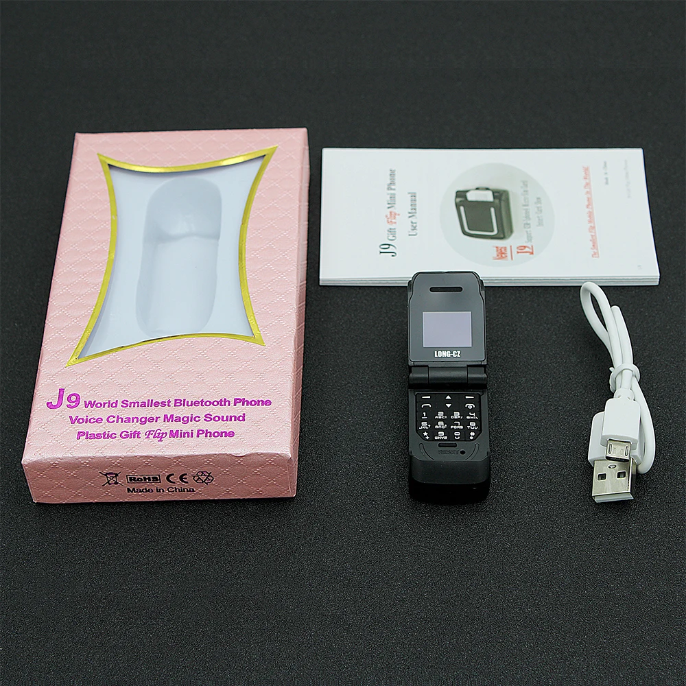 clamshell small Mini flip mobile phone Bluetooth dialer push-button gsm cheap Magic Voice Single sim Unlock cellphone