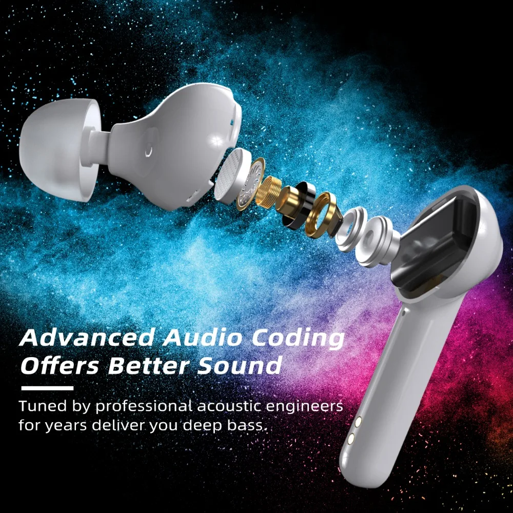 Mpow M21 TWS Earphone Bluetooth 5.0 Wireless Headphones 18 Hours Playing Tiem With Charging Case Touch Control Earbuds For Phone (5)