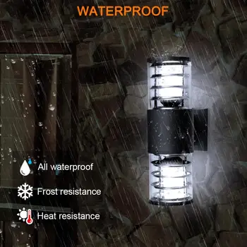 

E27 Socket Wall Lamps 24 W Waterproof Aluminum Glass Lampshade LED Wall Light Fixtures IP65 Wall Lamp Outdoor