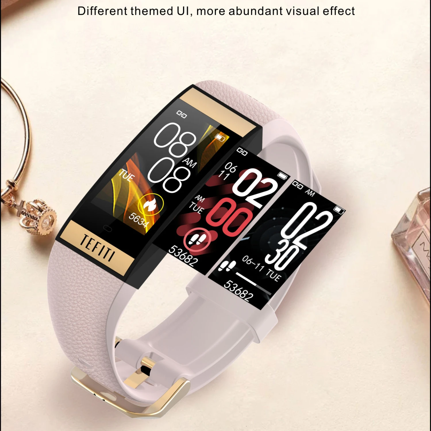  Jelly Comb Women Smart Watch Men Bracelet IPS Color Screen Heart Rate Monitor Blood Pressure Ladies - 4000324677074