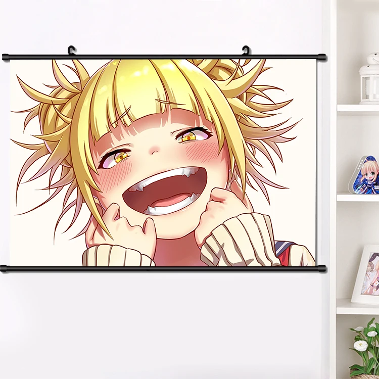 Аниме Boku no My Hero Академия химико Тога настенный свиток постер манга настенные