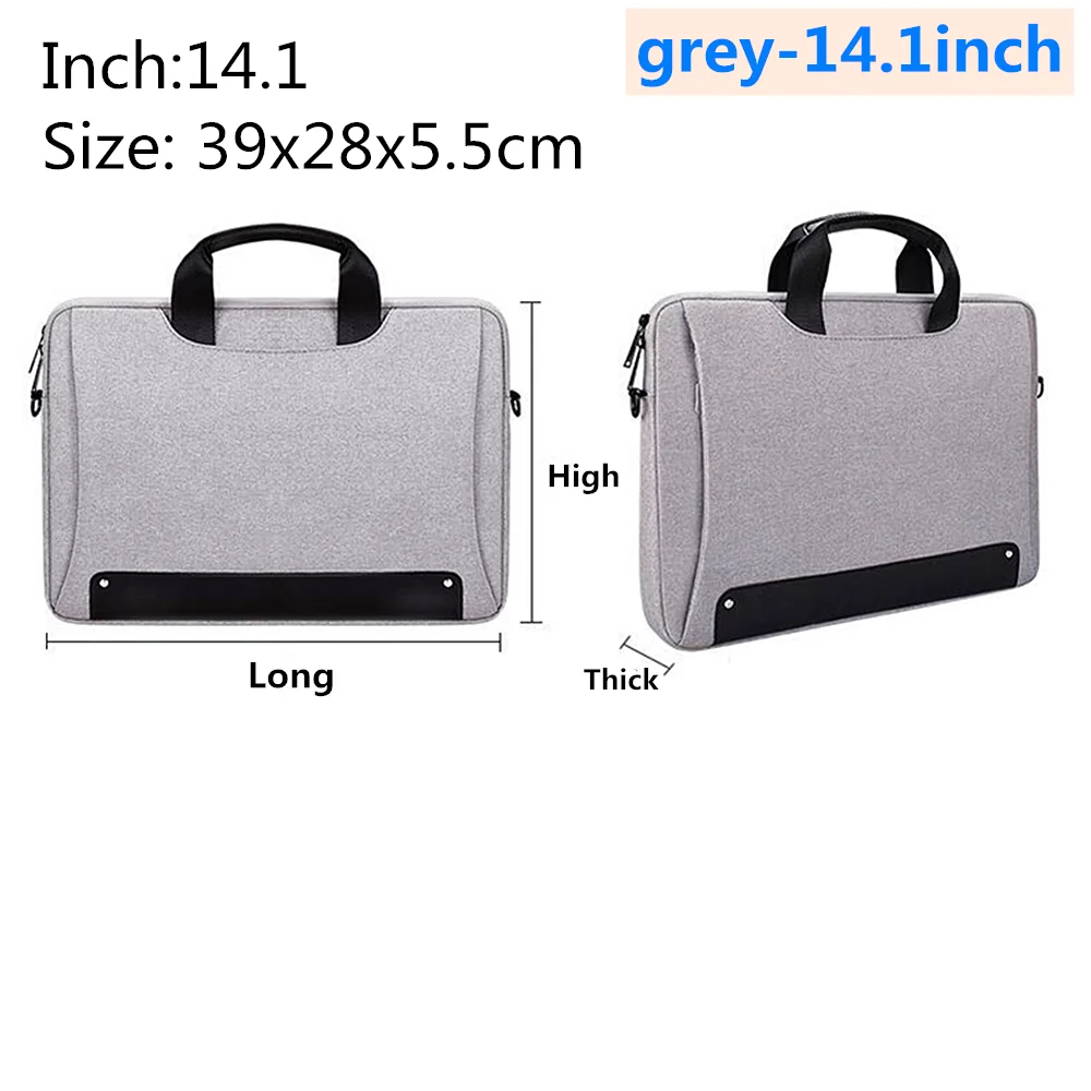 grey-14.1inch Водонепроницаемая сумка для ноутбука 13,3 14,1 15 15,6 дюймов сумка на плечо для ноутбука защитный чехол - Цвет: grey-14.1inch