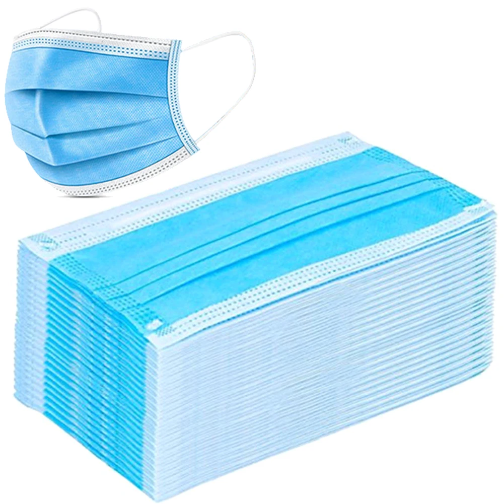 

50 PCS Set Disposable Face Protective Mask Virus Protection Personal Health Anti Dust Pollution Protectors none medical maske