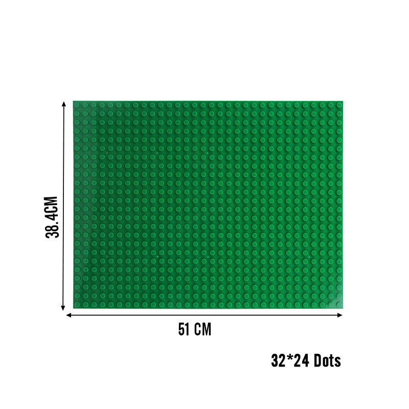 768 Duploe большие кирпичи Базовая пластина 16*32 24*24 32*24 точки опорная пластина DIY строительные блоки игрушки для детей Совместимые Duplos 5 видов цветов - Цвет: 32X24  Dots Green2