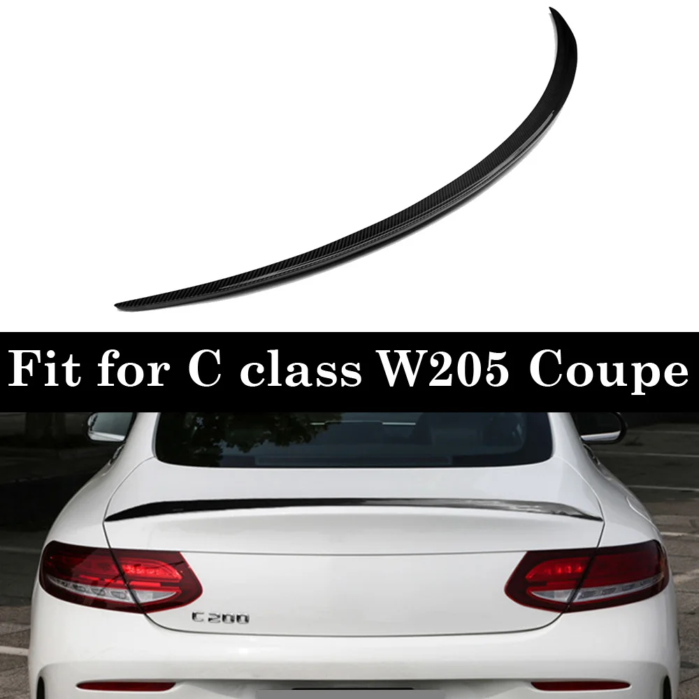 

For Mercedes C Class W205 C200 C300 C63 Coupe Carbon Fiber Rear Spoiler Wings