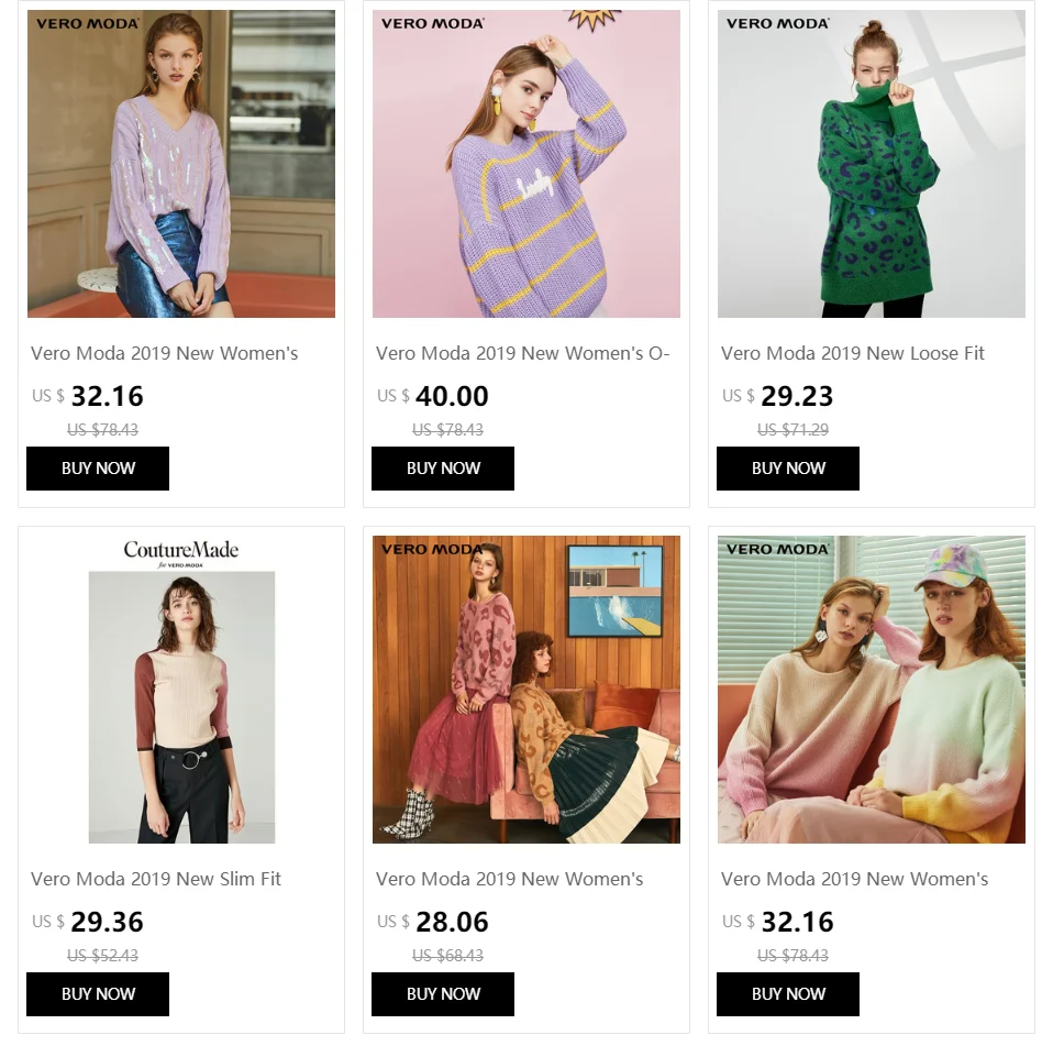 Vero Moda свитер свитер женский чистый цвет уличная вязаный свитер для женщин | 318413550