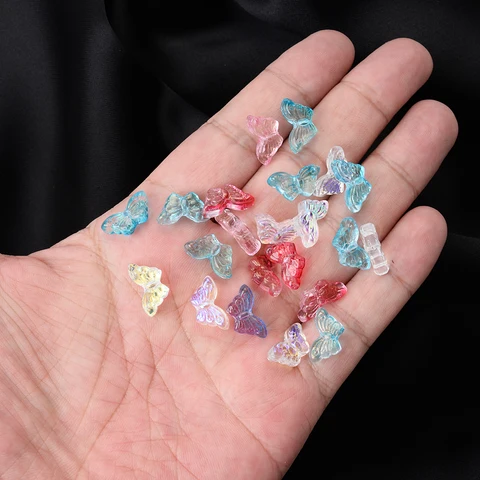 Butterfly Shape Crystal Beads Faceted Loose Spacer Bead for Jewelry Making DIY Bracelet Handmade Crafts Accessories
