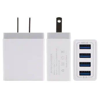 

5.1a Usb 4-port Charger Fast Charge For Iphone For Samung Us Plug Wall Adapter New Arrived #20191015