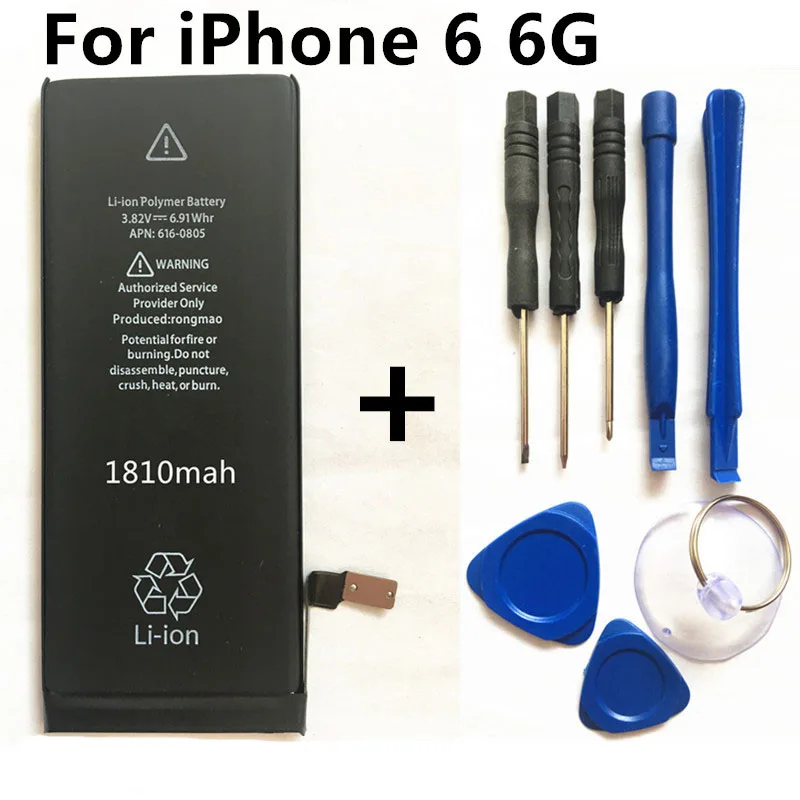1810mAh полимерная замена батарей для Apple iphone 6 батарея 6g подарочные инструменты