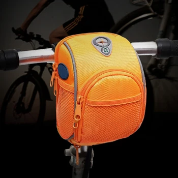 

Scooter Storage Bag with Reflective Stripe Bicycle Front Bags Handlebar Bag Outdoor Activity Cycling Basket Frame Pack Accessori