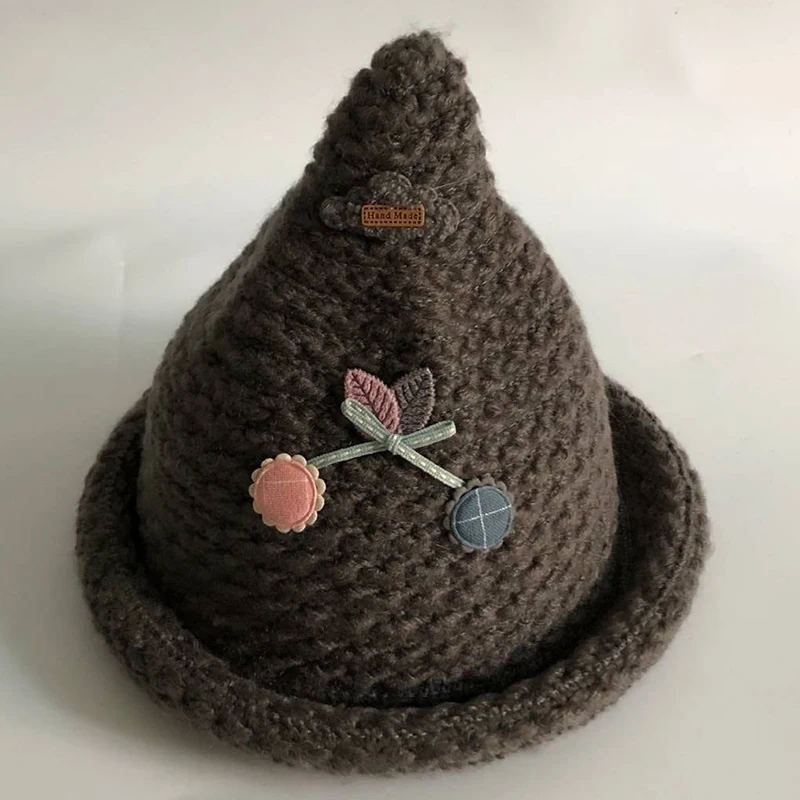 Новая модная шерстяная шапка Skullies Beanies, детская зимняя шапка для девочек, вязаная шапка Beanies, Весенняя однотонная шапка Skullies Beanie, шапка bonnet