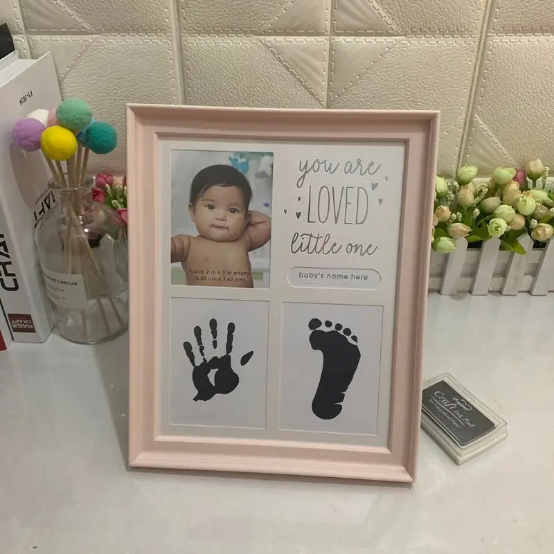 Photo-Frame Birthday-Gift Home-Decoration Baby Ink-Pad Hand-And-Foot-Print-Ornaments