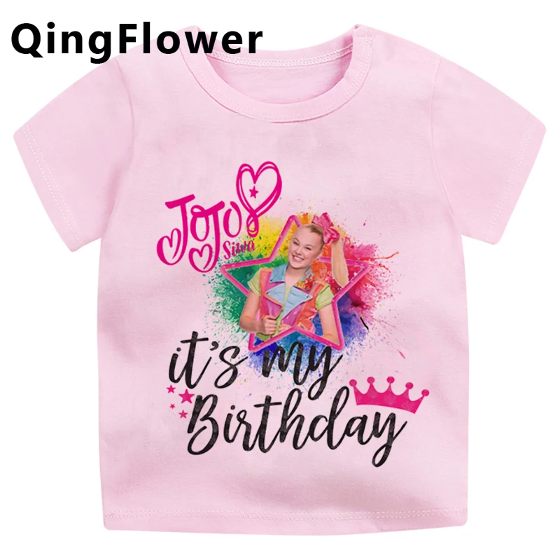 Футболка Jojo Siwa Kawaii Anime Harajuku для девочек Ullzang симпатичная забавная мультяшная