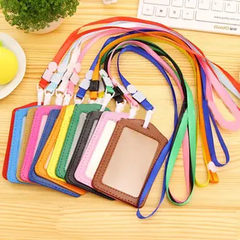 

Card Cover Badge Strap Leather Bus Card Holder Student Id Card Bank Business Card