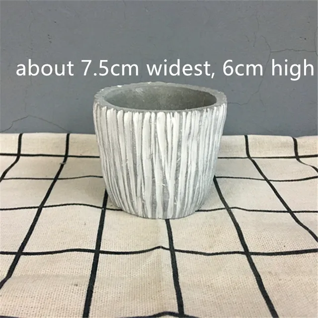 Small Cement Silicone Pot Molds Round Square Stone Planter Gardening Concrete Mold Multi-Colored
