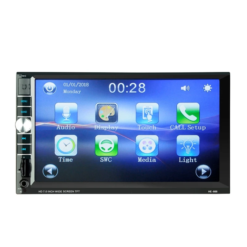 2Din 7 дюймов Hd стерео радио Mp5 плеер Bluetooth Fm контактный экран с задней камерой