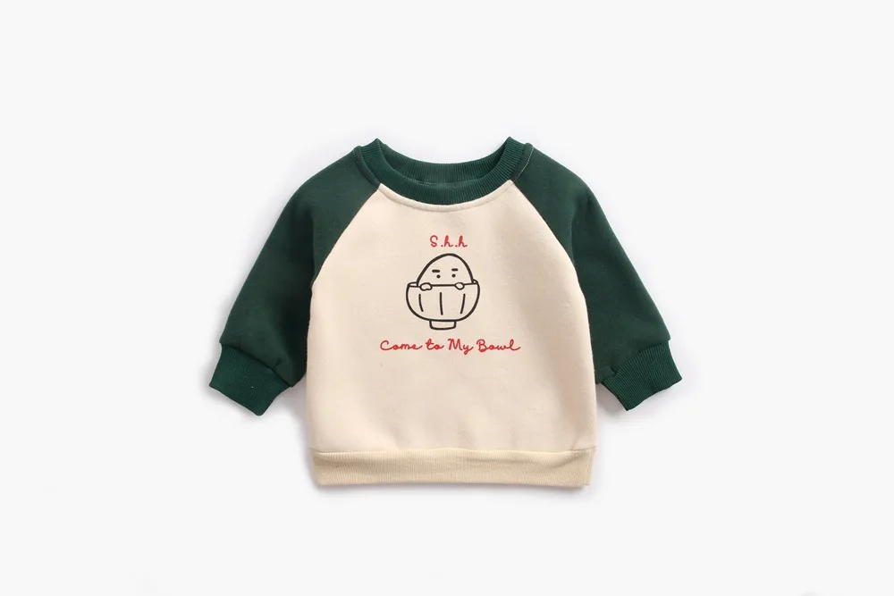 Зимняя толстовка с капюшоном для маленьких мальчиков и девочек, Толстовка-Кенгурушка с капюшоном, повседневные однотонные теплые пуловеры для детей