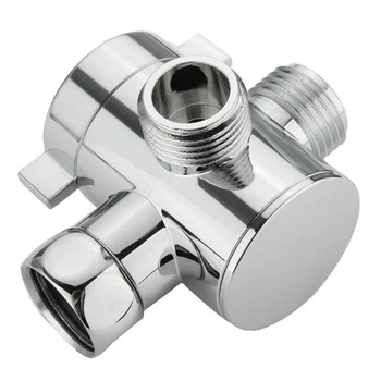 

Shower Head Diverter Valve 3 Way 1/2in T-adapter Toilet Bidet Bath Shower Arm Mounted High Quality New