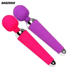 AV Vibrator 10 Powerful Multi Speed Strong Vibration Patterns Magic Wand for Women Clitoris Stimulator USB Rechargeable Massager