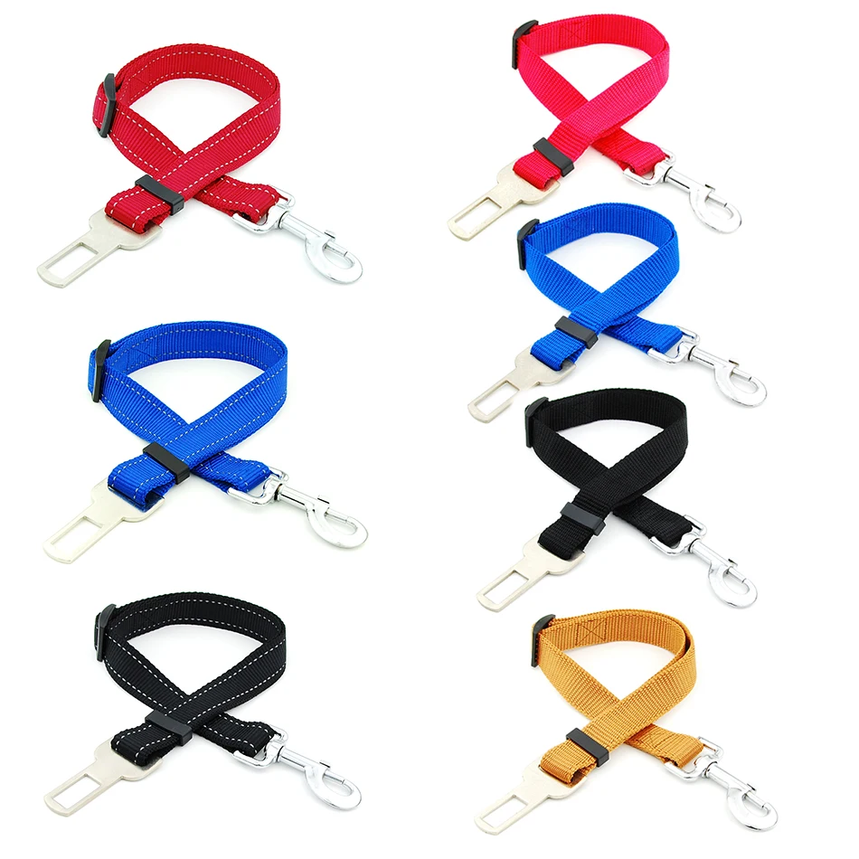 

Dog Vehicle Car Safety Seat Belt Leash Pet Car Adjustable Reflective Clip Seatbelt Lead for Dogs Cats Pet Accessories