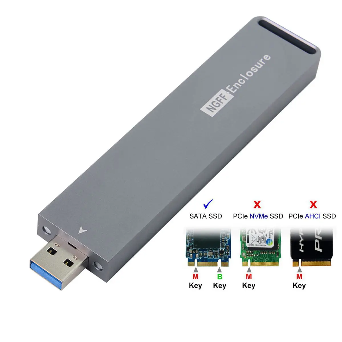

USB 3.0 External PCBA to NGFF M2 B/M-key SSD Conveter Adapter Card Flash Disk Type