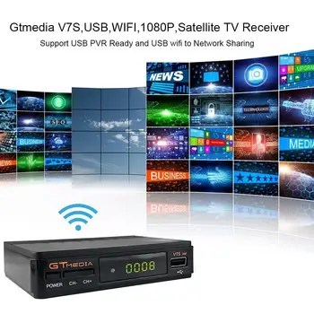 

2019 Wireless satellite receiver digital box Freesat/Gt HD DVB box set-top FTA V7S upgrade V7HD media S2, J1R4