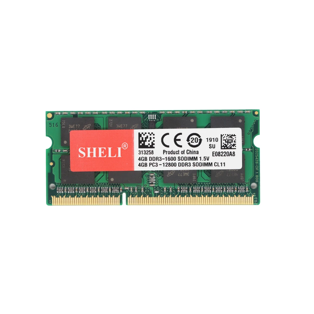 SHELI 4GB PC3-12800/1600 Mhz DDR3L CL11 204-PIN 1,5 V sodimm ОЗУ память ноутбука