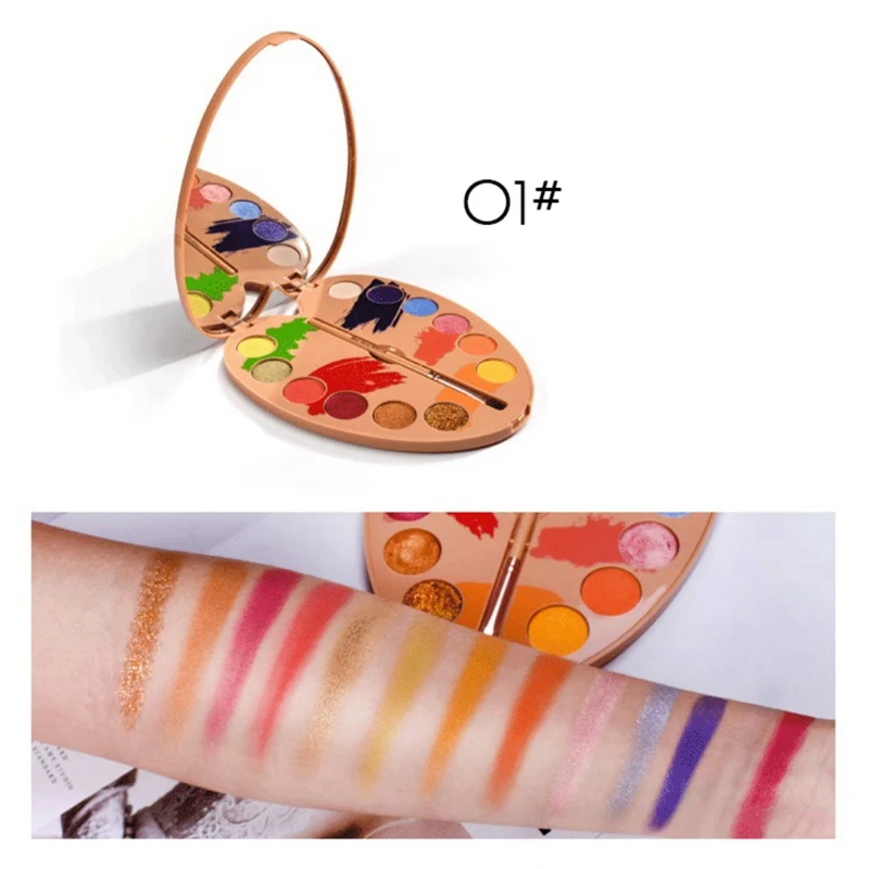 Mashed Potato Wet Eye Shadow Palette Waterproof 12-color Eye Shadow Highlighter Palette