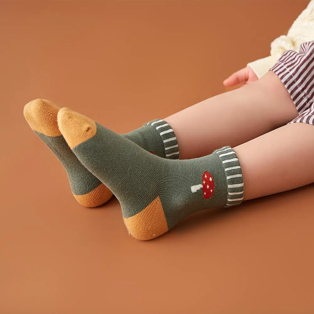 Niduo Bear/5 пар/лот, носки для малышей осенние детские носки для девочек, хлопковые носки для новорожденных мальчиков, одежда для малышей, аксессуары