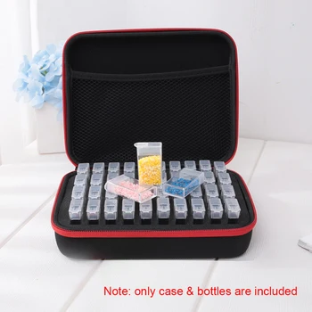 

40 Slots Diamond Painting Storage Case Containers Shockproof Double-Zipper Closure for Rhinestones Embroidery