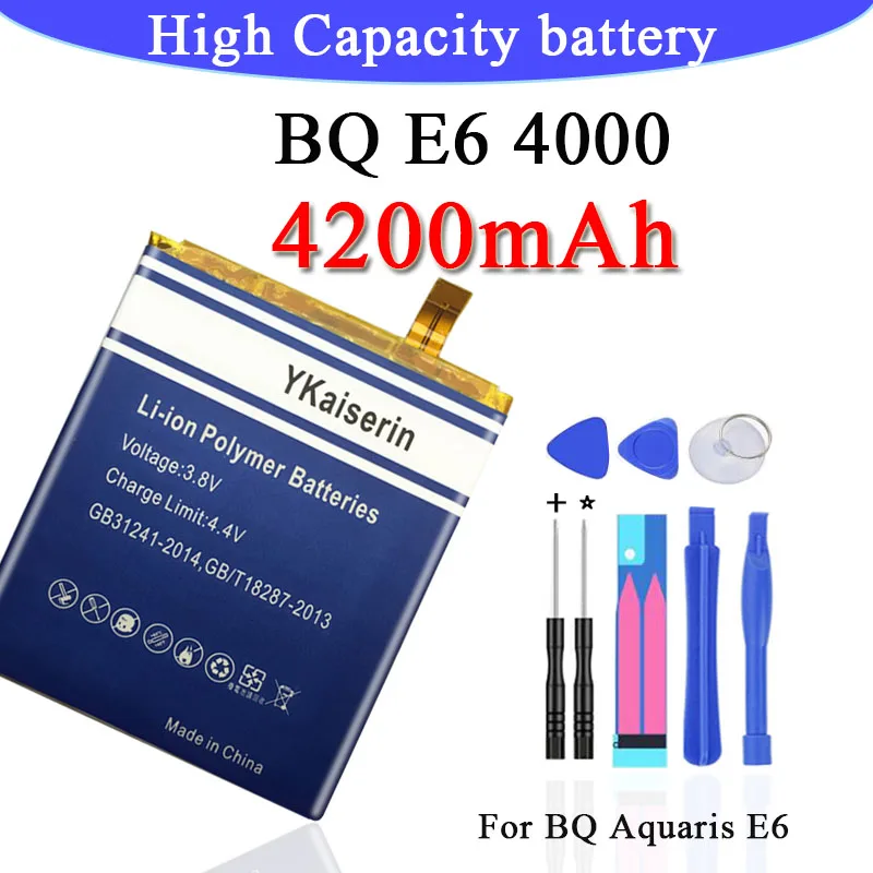 Литий полимерный аккумулятор 4200 мАч батарея BQ E6 4000 новый 3120 для Aquaris M5 мАч|Батареи