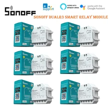 

1/30PCS SONOFF DUAL R3 2 Gang Dual Relay Module DIY MINI Smart Switch Power Metering Control Via eWeLink Alexa Google Home