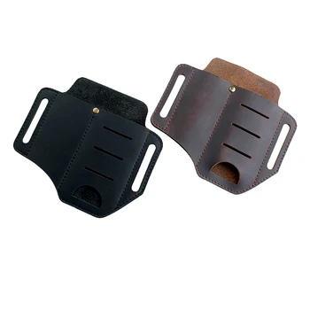 

Multifunction EDC Leather Sheath Waist Holster Belt Loop Organizer Pouch Storage Pocket Bag for Flashlight Tactical Pen Pliers