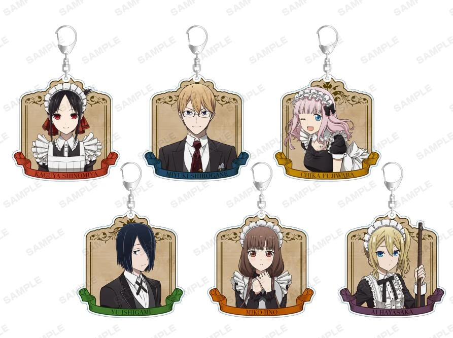 Anime Kaguya Sama Love Is War Shinomiya Kaguya Fujiwara Chika Cute Maid Cat Series Acrylic Acrylic Keychains Keyrings Pendant Anime Costumes Aliexpress