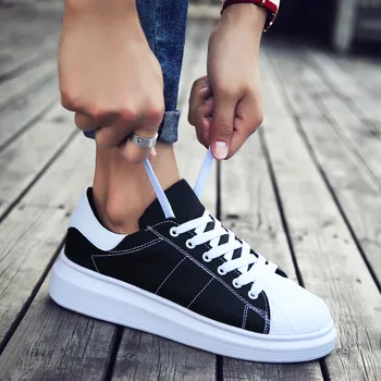 

New Autumn Men's Sneakers Breathable Leather Sport Running Shoes Outdoor Fitness Mix Color Non-slip Hard-wearing Lace-up Shoes