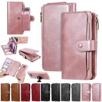 

For Samsung Galaxy S8 S8 Plus Case Plain PU Leather Wallet Shell With Card Pocket For Samsung Galaxy S9 S9 Plus Cover Coque
