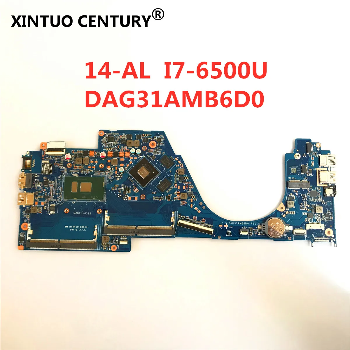 Материнская плата для ноутбука HP Pavilion 14-AL Series 855836-601 DAG31AMB6D0 G31A TPN-Q171 системная I7-6500U