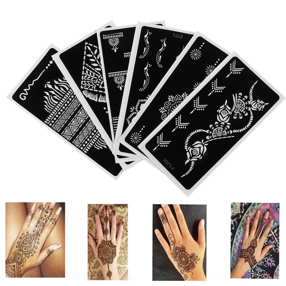 1 PC Mehndi Indian Style Tattoo Stencils Temporary Hand Decal DIY Body Art  Henna Template Sticker Women Beauty Makeup Tools New|Tattoo Stencils| -  AliExpress
