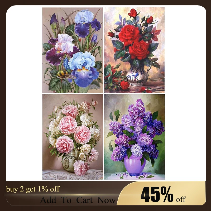 DIY Embroidery 11CT Stamped Rose Print Flowers Cross Stitch Kits Art Canvas Needlework Handicraft Home Decor | Дом и сад