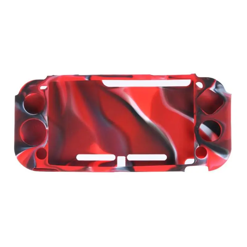 Dust-proof Gaming Handle Case scratch-proof Soft Silicone Skin Cover Fit For Nintend Switch Lite Controller - Цвет: camouflage red