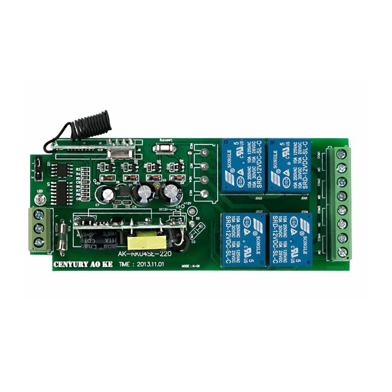 

Wireless Remote Switch 110V 220V 4CH RF Wireless Relay Switch