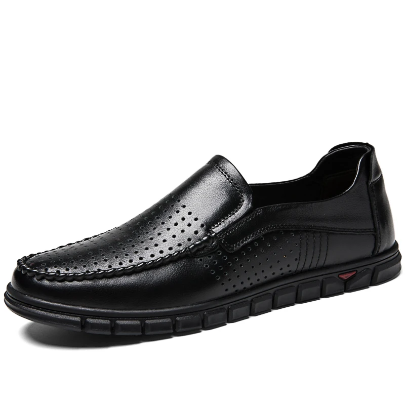 

Genuine Leather Summer Loafers Men Casual Shoes 2022 Fashion Handmade Retro Leisure Slip On Flats Driving Shoes Man Moccasins