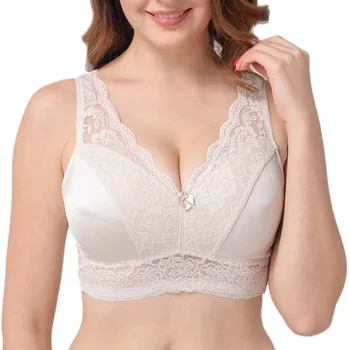 

Womens Lace Underwear Plus size bra Push Up Bras Padded Brassiere Cozy Wireless Bralette Sexy Lingerie BH